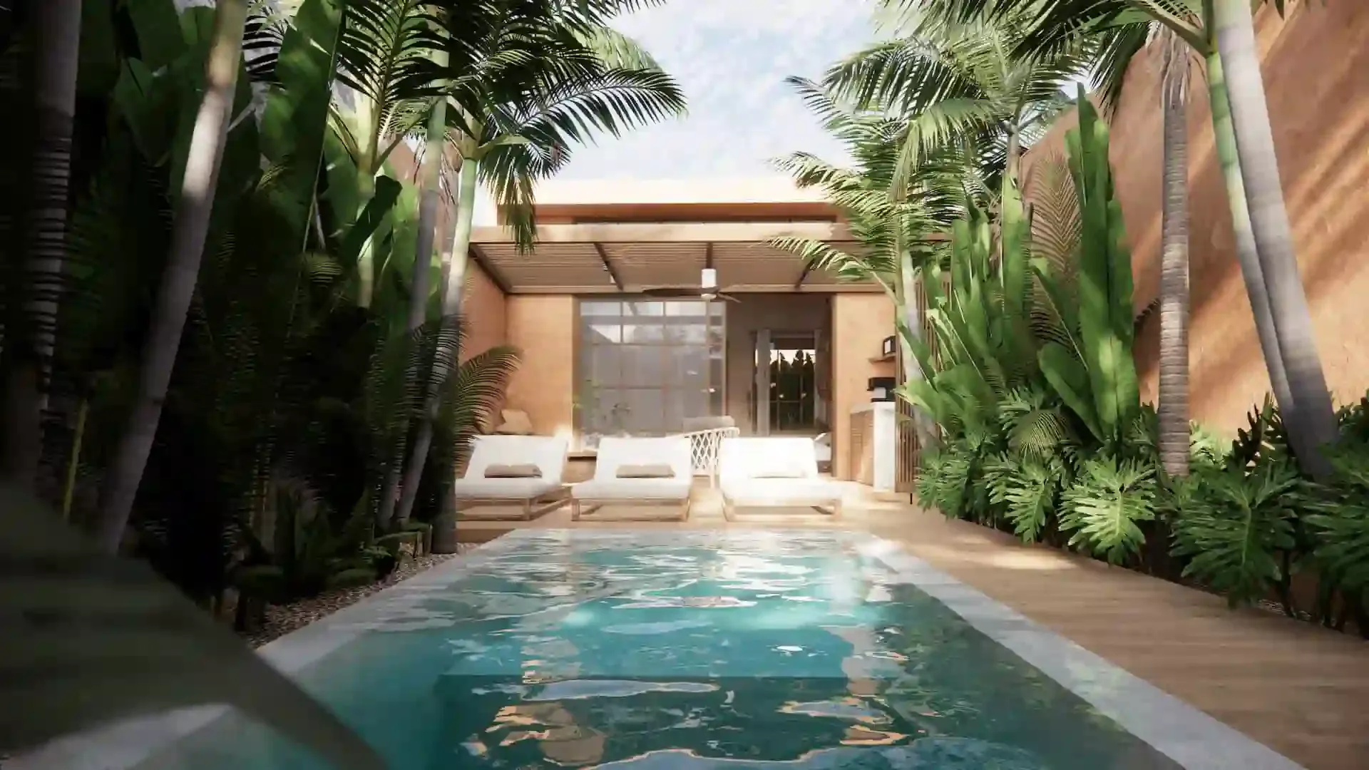 Presidential Suite — Our finest address — 91 sqm with a larger private pool and premium amenities, made for honeymoons and special island escapes.
