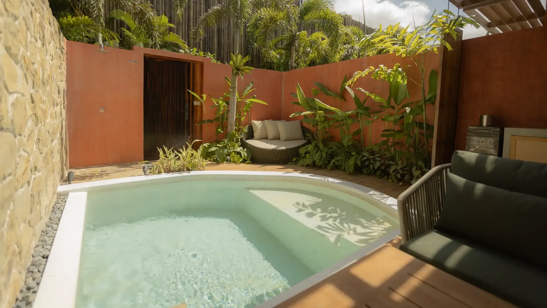 Lio Lio Suite — Our signature suite — a 64 sqm escape with a private pool, elegant interiors and tropical views, made for a serene island stay.
